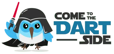 A glittering, brightly colored logo