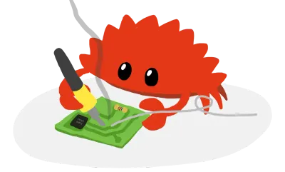 A glittering, brightly colored logo